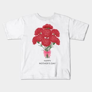 Carnation Bouquet for Mother Kids T-Shirt